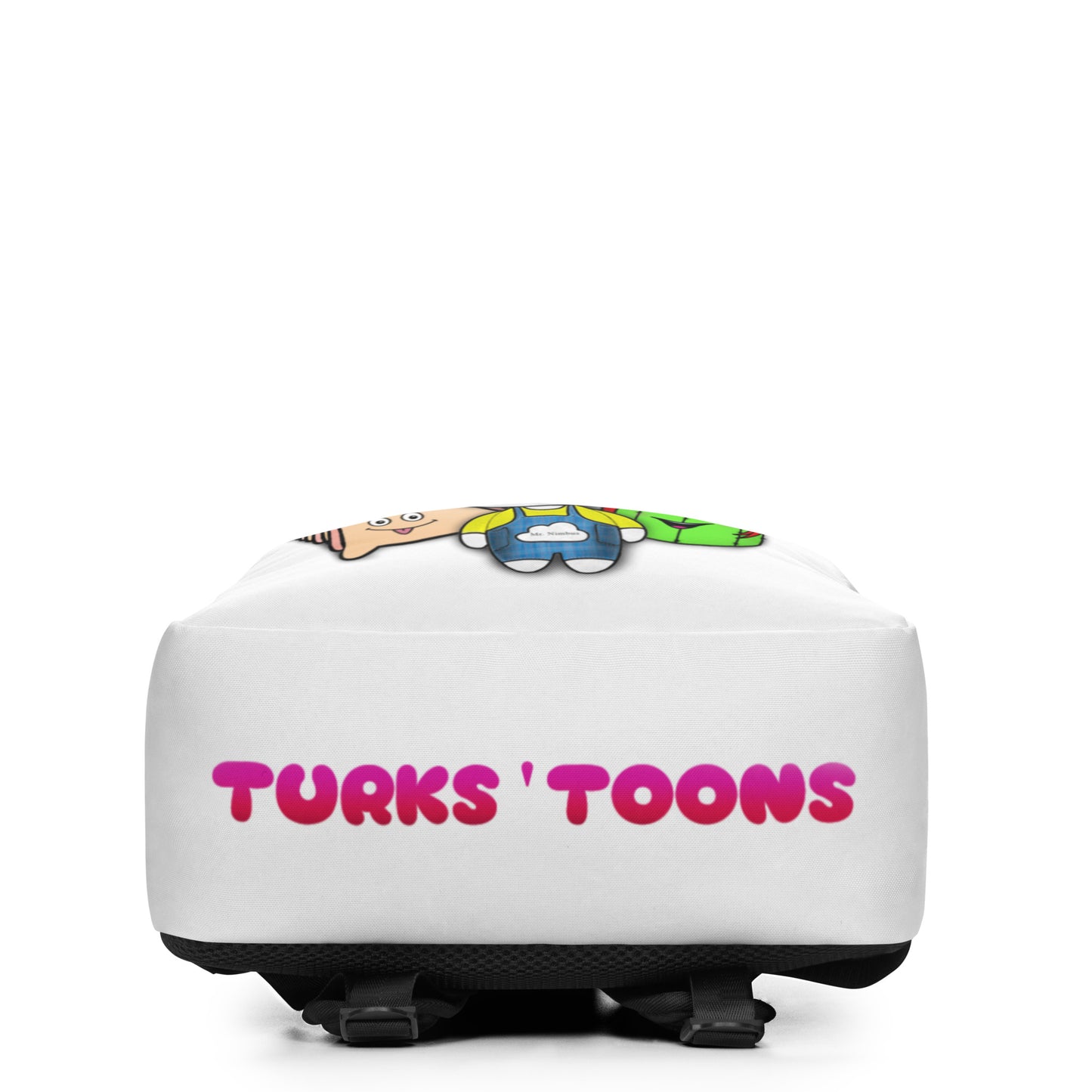 Turks Toons White Minimalist Backpack