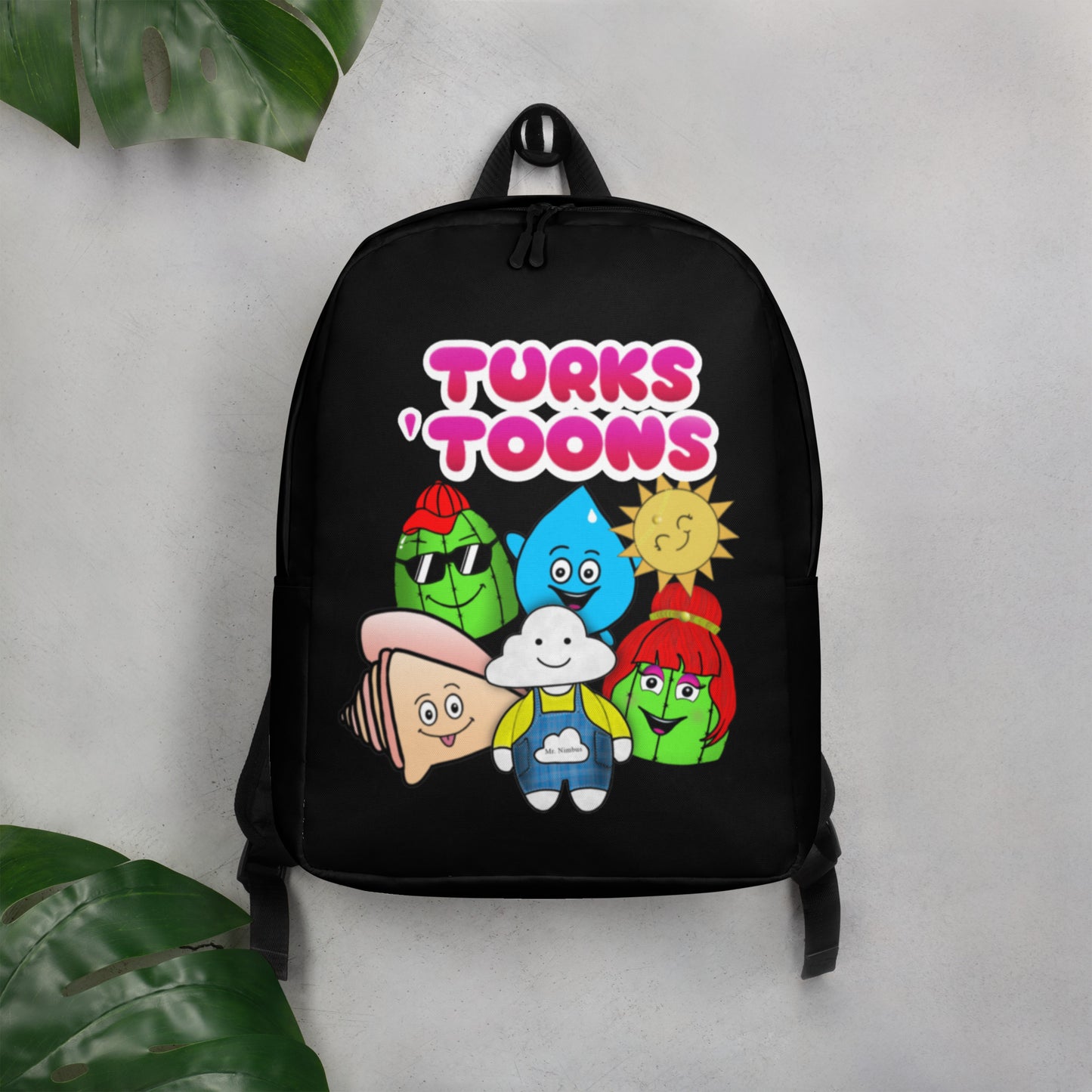 Turks Toons Black Minimalist Backpack