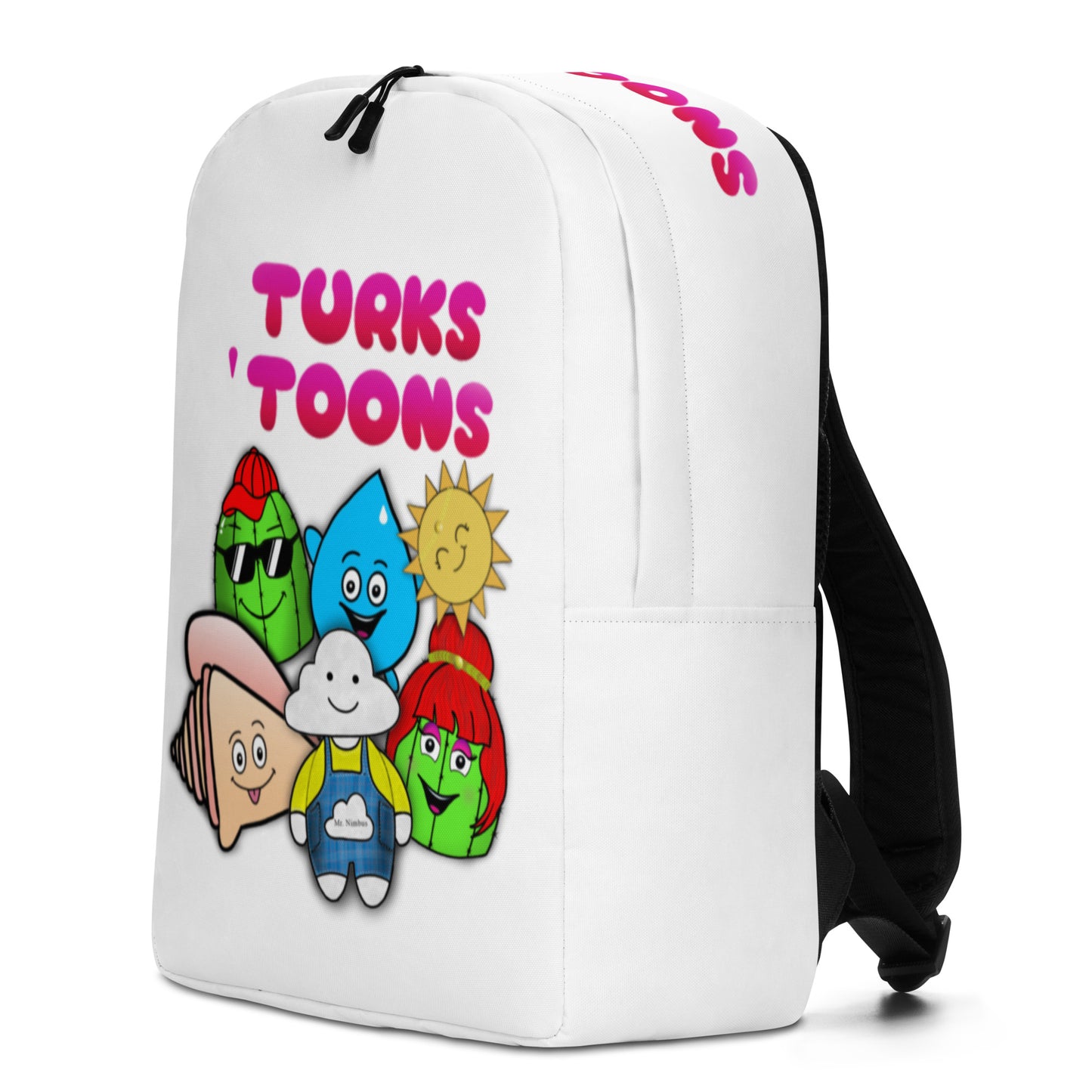 Turks Toons White Minimalist Backpack