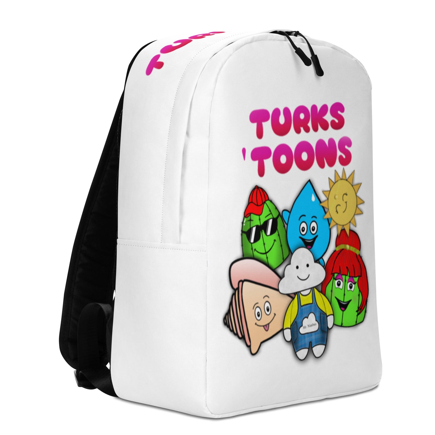 Turks Toons White Minimalist Backpack