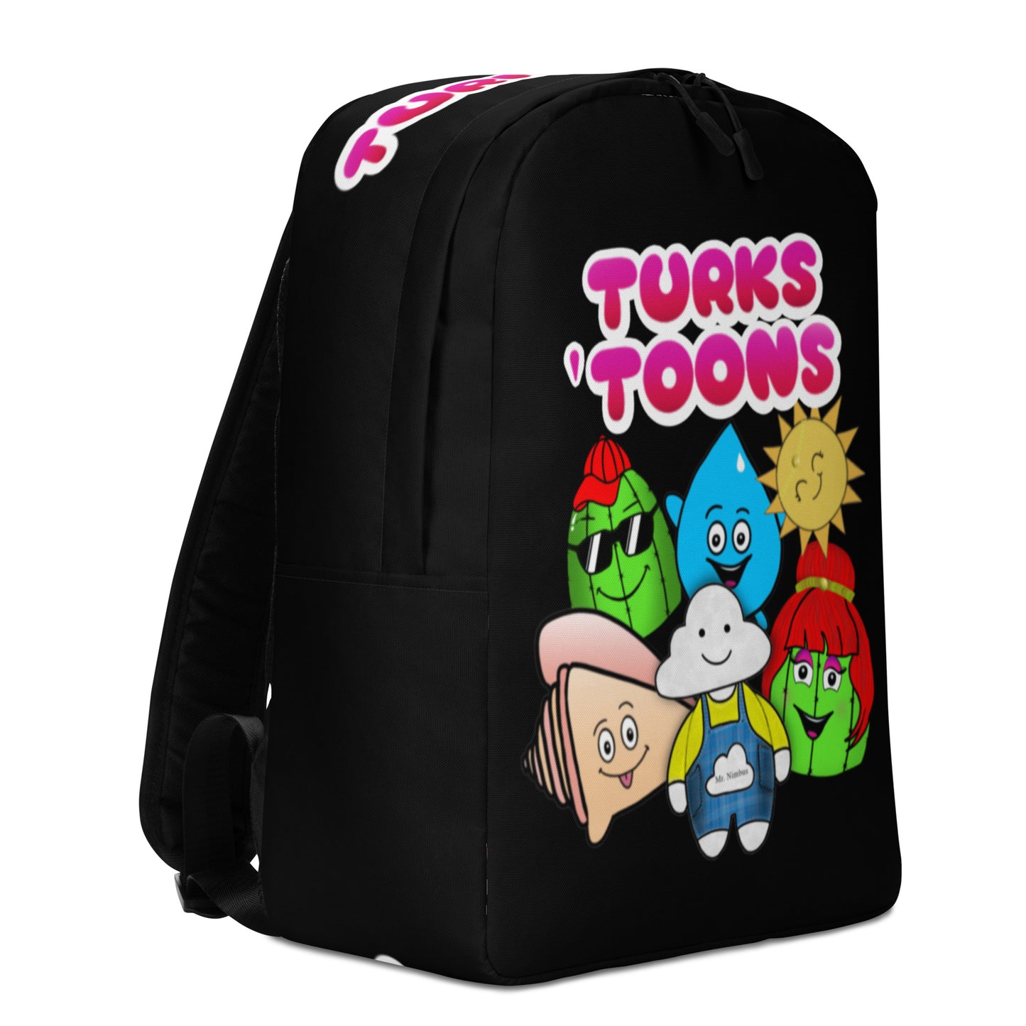 Turks Toons Black Minimalist Backpack